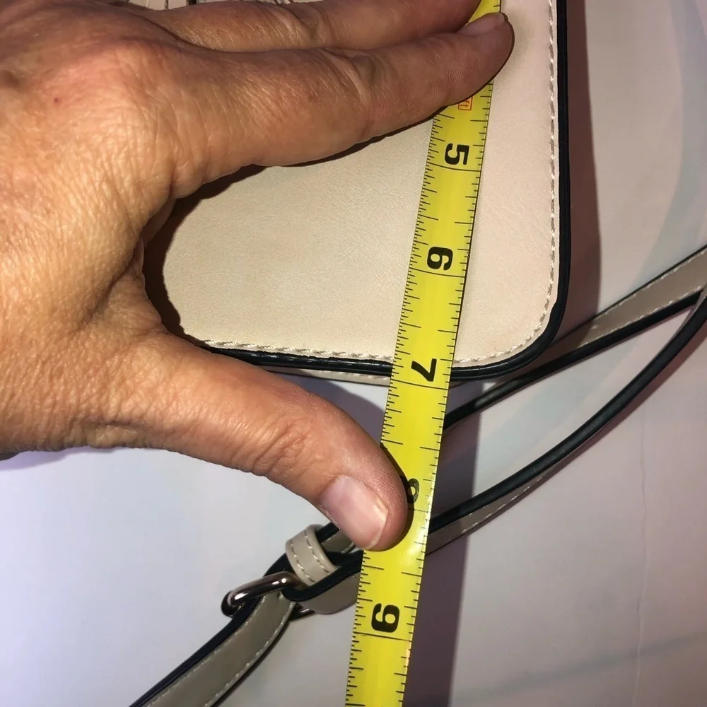 Ivory White Faux Leather Bow Front Crossbody